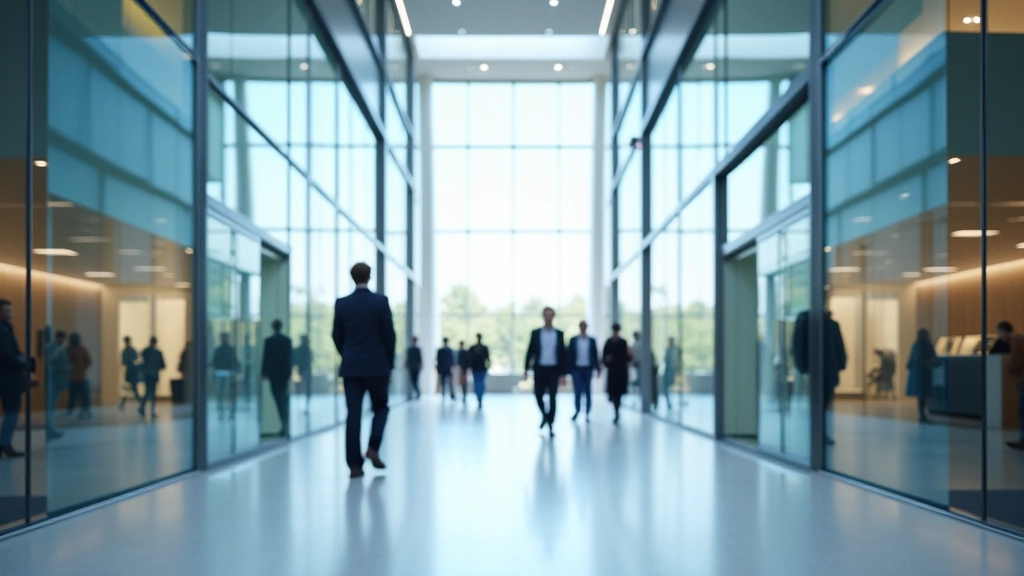 Fraunhofer Gebäude Eingangsbereich mit moderner Glasfassade und Besuchern