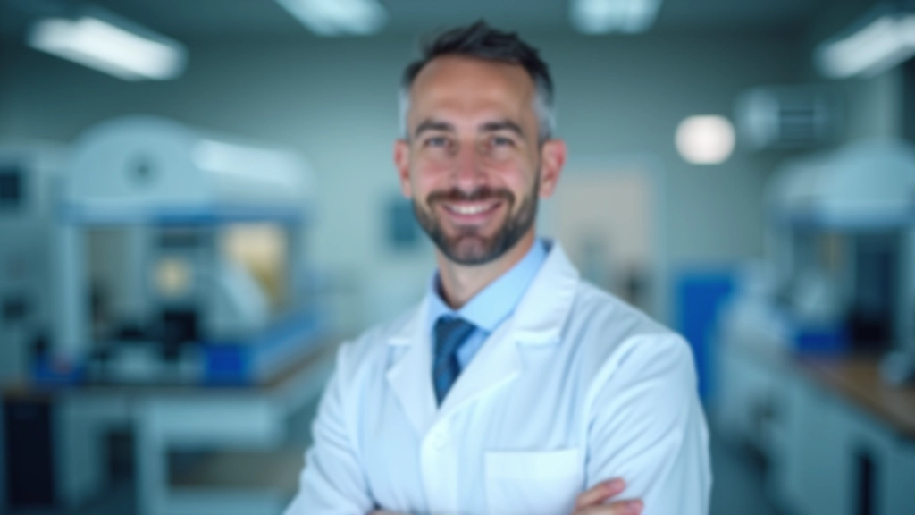 Forscherlabor mit moderner Ausrüstung und wissenschaftlichen Instrumenten, Mitarbeiter bei der Arbeit